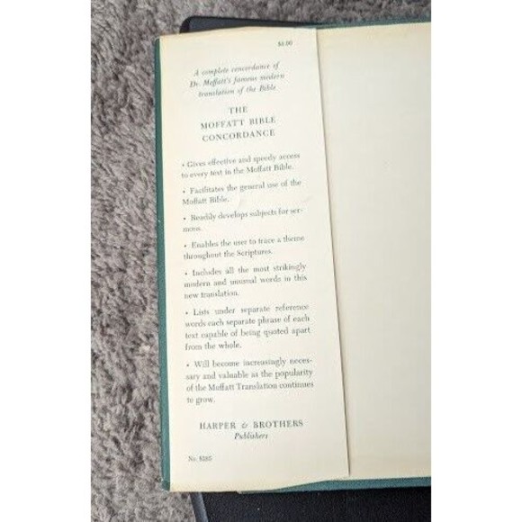 The Moffatt Bible Concordance by Maoffatt, James by Harper & Brothers 1950 - Picture 8 of 8